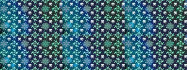 Suluboya çiçekli çiçek deseni. Mavi ve nötr renklerde Asya tekstil tarzında. Raster illüstrasyonu.