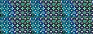 Suluboya çiçekli çiçek deseni. Mavi ve nötr renklerde Asya tekstil tarzında. Raster illüstrasyonu.