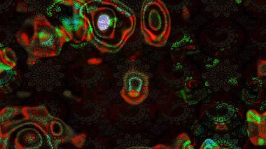 Siyah ve kahverengi renklerde. Raster illüstrasyonu. Siyah ve kahverengi renkli siyah ve kahverengi papatya deseni.