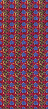 Gömlek baskısı için çiçek boyası. Kırmızı ve mor renkte çiçekler. Çiçeksiz desenli arka plan.