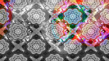 Raster Illustrasyon 'daki Çiçek Deseni' nin son moda çizimi. Renkli Yaz Temalı eskiz kalıbı. Düz Çiçek Elementleri Tasarımı. Güzel kumaş deseni.