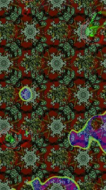 Güzel kumaş deseni. Raster illüstrasyonu. Hoş bir çiçek geçmişi var. Küçük çiçekte çizim deseni.