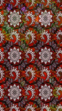 Renkli Yaz Temalı eskiz kalıbı. Düz Çiçek Elementleri Tasarımı. Kahverengi ve nötr renklerde çiçekler. Çiçekli retro deseni çiz.