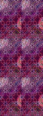 Raster illüstrasyonu. Küçük çiçekteki sevimli çiçek deseni. Mor ve kahverengi renkte çiçekler.