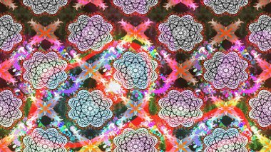 Flowers on brown and neutral colors. Raster floral pattern in doodle style with flowers. Gentle, nice floral background.