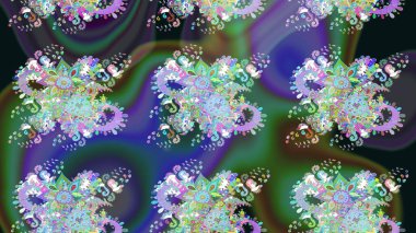 Karalama elementleri. Çizim çiçek deseni duvar kağıdı, web sitesi arka planı, ambalaj kağıdı, davetiye, broşür, afiş veya web sitesi için kullanılabilir. El çizimi Raster illüstrasyonu.