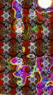 Ethnic Mandala ornament. Can be used for textile, greeting card, coloring book, phone case print. Indian floral paisley medallion pattern. Raster Henna tattoo style.