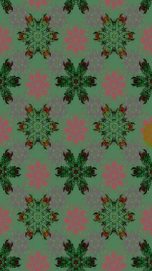 Moda arka planında parlak buketler. Eski usul küçük çiçekli şirin bir eskiz deseni. Kumaş, duvar kağıdı ve kağıt üzerine baskı yapmak için gelişen arka plan. Raster illüstrasyonu.