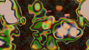 Elle boyanmış suluboya resim çizimleri, çiçekler ve bitkiler. Kahverengi ve yeşil renkte çiçekler.