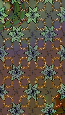 Soyut etnik raster çizim kalıbı. Kabile sanatı boho baskısı, klasik çiçek arkaplanı. Arkaplan dokusu, duvar kağıdı, kahverengi renkli çiçek teması.