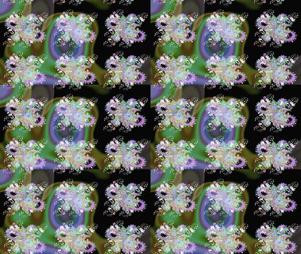 Raster illüstrasyonu. El yapımı çiçek ve bitki koleksiyonu. Eskiz stili yeşil renkler. Şirin karalamalı çiçek desenli çizim. Raster illüstrasyonu.