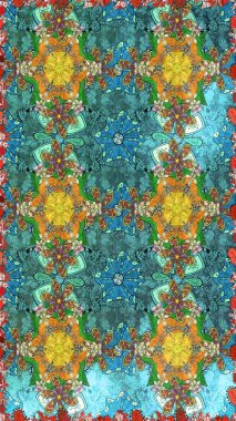 Çiçekli karalama şeklinde Raster çiçek deseni. Mavi renkli çiçekler. Yumuşak, bahar çiçekli arka plan.