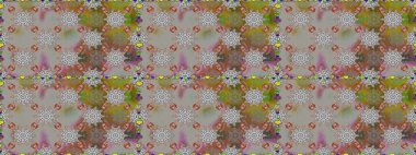 Motley illüstrasyonu. Küçük çiçekte güzel bir desen. Kusursuz. Küçük renkli çiçekler. Moda baskıları için zarif bir şablon. Çiçekli yaz çiçekleri.