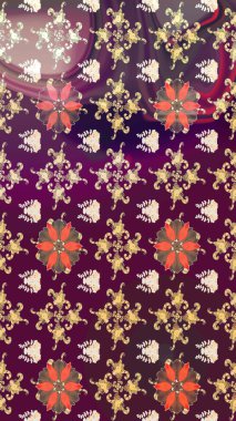 Güzel kumaş deseni. Bahar çiçekleriyle güzel bir çiçek deseni çizmişsin. Raster illüstrasyonu.