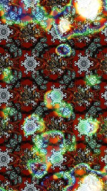 Eskiz arkaplan modeli. Raster - stok. Yapraklı çiçekler ve papatya çiçekleri kahverengi ve yeşil renklerde.