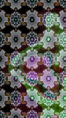 Raster illüstrasyonu. Siyah ve nötr renklerde. Çiçekli güzel suluboya desen.