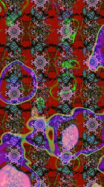 Organik elementler. Botanik çizim kalıbı. Raster deseni. Suluboya etkisi.