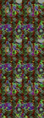 Sabıka fotoğraflarında, bebek kıyafetlerinde, duvar kâğıtlarında, paket kutularında falan kullanılabilir. Zarif, parlak ve eskiz yeşil ve gri çiçek desenli tasarım.