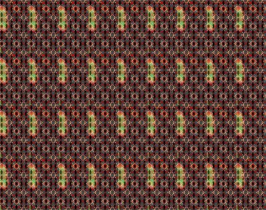 Raster - stok. Yapraklı çiçekler ve papatya çiçekli siyah ve kırmızı renkler. Taslak arkaplan deseni.