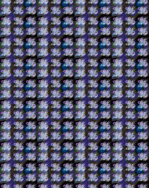 Küçük çiçekteki sevimli çiçek deseni. Mor ve mavi renkte çiçekler.