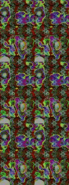 Sabıka fotoğraflarında, bebek kıyafetlerinde, duvar kâğıtlarında, paket kutularında falan kullanılabilir. Zarif, parlak ve eskiz yeşil ve gri çiçek desenli tasarım.