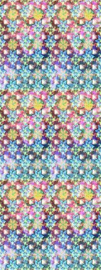 Düz Çiçek Elementleri Tasarımı. Çocuk stili. Çiçekli eskiz arkaplanı. Renkli Bahar Teması çizim şablonu.