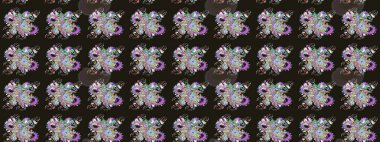 Vadinin gri renkli çiçekleri. Raster çiçek desenleri çiziyor..