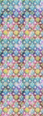 Düz Çiçek Elementleri Tasarımı. Renkli Bahar Teması eskiz kalıbı. Çocuk stili. Çiçekli çizim raster arkaplanı.