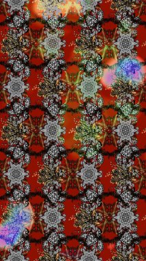 Çiçek izi. Suluboya tarzında gri ve kahverengi renkte çiçekler. Suluboya çizim deseni.