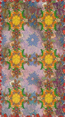 Tarafsız ve kahverengi renkte çiçekler. Renkli Yaz Temalı Kusursuz Arkaplan. Düz Çiçek Elementleri Tasarımı. Çiçekli pürüzsüz retro desen.