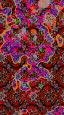 Renkli Bahar Teması eskiz kalıbı. Güzel çiçek deseni. Kahverengi ve kırmızı renkte çiçekler. Düz Çiçek Elementleri Tasarımı.