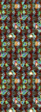 Suluboya, elle çizilmiş. Raster illüstrasyonu. Eskiz arkaplan modeli. Yeşil ve kahverengi yapraklı yabani çiçekler.