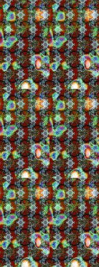 Suluboya, elle çizilmiş. Raster illüstrasyonu. Eskiz arkaplan modeli. Yeşil ve kahverengi yapraklı yabani çiçekler.