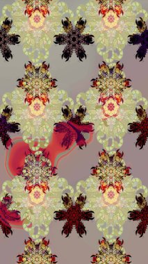 Nazik, narin çiçek arkaplanı. Çiçekli karalama şeklinde Raster çiçek deseni. Tarafsız ve gri renkte çiçekler.