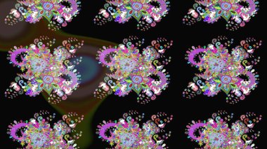 Çiçekli karalama şeklinde Raster çiçek deseni. Nazikçe, güzel çiçek arkaplanı. Siyah ve kahverengi renkte çiçekler.