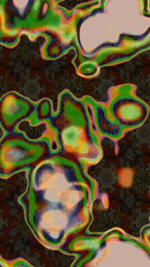 Elle boyanmış suluboya resim çizimleri, çiçekler ve bitkiler. Kahverengi ve yeşil renkte çiçekler.