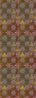 Çiçekli kusursuz retro desen. Kahverengi renkli çiçekler. Renkli Yaz Temalı Kusursuz Arkaplan. Düz Çiçek Elementleri Tasarımı.