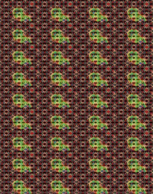 Siyah ve kahverengi renkte çiçekler. Küçük çiçekte sevimli çiçek deseni var..