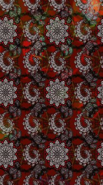 Kahverengi ve gri renkler. Yaz çiçekleri teması. El çizimi, soyut ve süslü elementler. Klasik çiçekler. Suluboya resim taklit Raster illüstrasyonu.