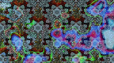 Sevimli çiçek raster deseni. Renkli Yaz Temalı eskiz kalıbı. Mavi ve nötr renklerde çiçekler. Düz Çiçek Elementleri Tasarımı.