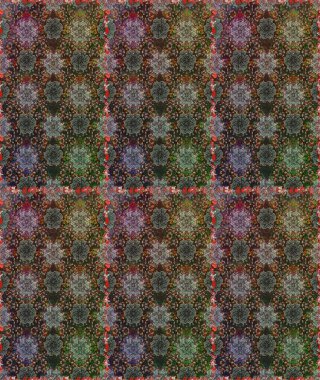 Gri ve kahverengi çiçekli kusursuz desen, suluboya çiçek deseni, sevimli çiçek, duvar kağıdı, kart veya kumaş için fayanslı. Raster - stok.