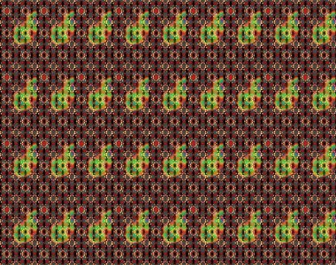 Raster çiçek desenleri çiziyor. Vadinin çiçekleri siyah ve kırmızı renklerde.