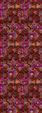 Raster illüstrasyonundaki çiçek desenli çizim. Suluboya tarzında kahverengi ve kırmızı renkte çiçekler.