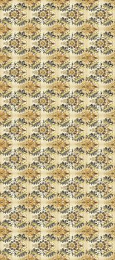 Kusursuz desenli altın elementler. Raster illüstrasyonu. Kart, duvar kağıdı, ambalaj ve tekstil için klasik tasarım. Altın şablon. Klasik çiçek dokusu. Gri, nötr ve bej renklerde Royal retro.