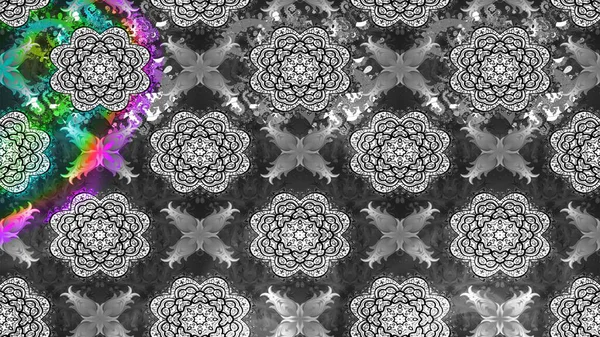 Renkli Yaz Temalı eskiz kalıbı. Çiçekli eskiz çizimi. Gri ve nötr renkte çiçekler. Düz Çiçek Elementleri Tasarımı.