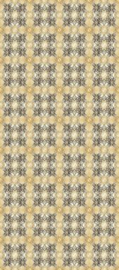 Golden element on gray, neutral and beige colors. Vintage baroque floral seamless pattern in gold over gray, neutral and beige. Ornate raster decoration. Luxury, royal and Victorian concept.