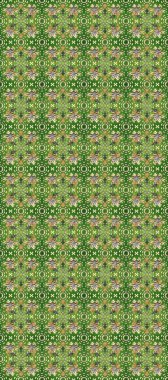 Paisleys zarif çiçek desenli arkaplan duvar kâğıdı çizimi. Klasik stil, güzel, modern, üç boyutlu sanat eseri, altın ve yeşil, bej, desenli çiçek yaprakları ve süslemeleri..