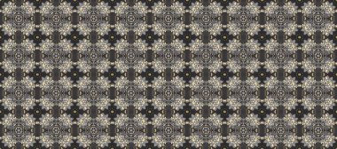 Klasik raster sarısı, kusursuz desen. Çiçek süsü kumaş deseni, cam, çiçek desenli metal kahverengi, bej ve gri renklerde altın elementler..