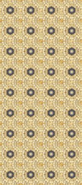 Raster Golden Mehndi kusursuz desen. Bej, nötr ve kahverengi renkte desen. Kına dövmeli süs çiçekleri, altın çıkartmalar, mehndi ve yoga tasarımı, kartlar ve parmak izleri..