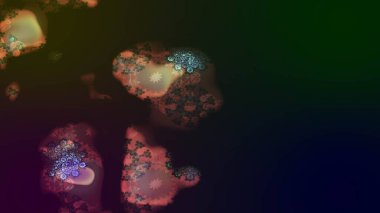 Çiçeksel elementlerle süslenmiş zarif raster dokusu. Kahverengi renkler ve parlak çiçekler üzerine soyut çizim deseni. Küçük çiçekte şirin bir çiçek deseni var..